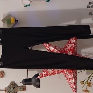 Satin like black leggings